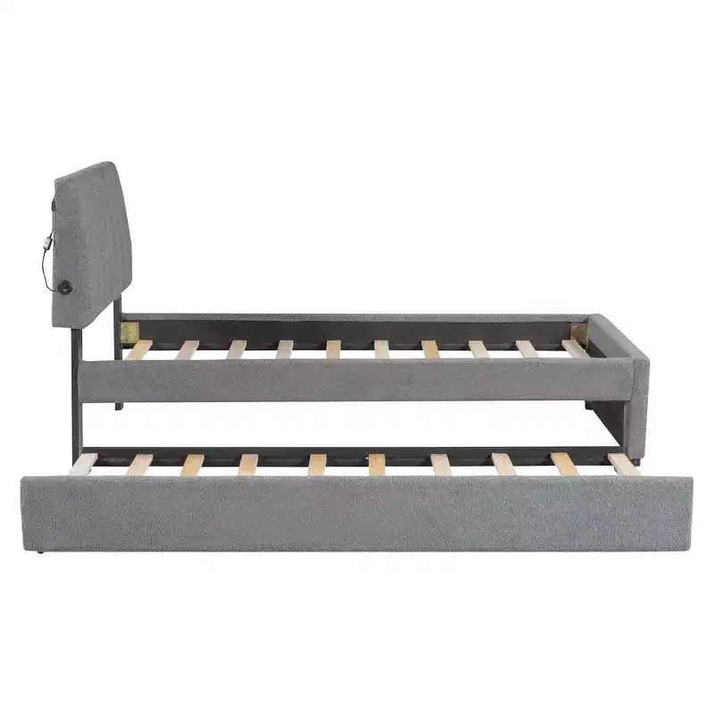 MAYEERTY Sturdy MDF & Particle Board Bed Frame with Extra Sleeping Space & Easy Assembly