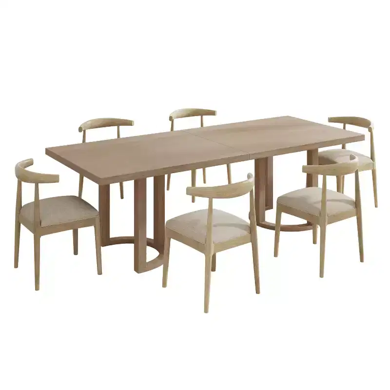 Christopher Knight Home Dason 7 Piece Mid-Century Modern Dining Set with Upholstered Chairs and Minimalist Table