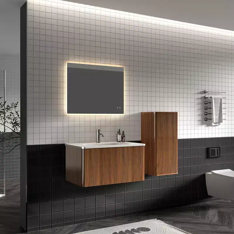 Floating Bathroom Wall Cabinet with Adjustable Shelves & 2 Doors, Wall-Mounted Storage for Small Spaces