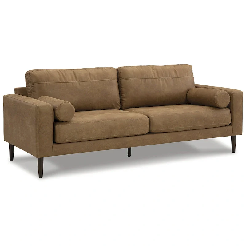 Telora Caramel Sofa - 85W x 35D x 35H