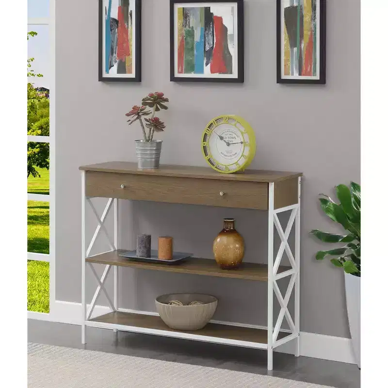 Console Table with 1 Drawer and 2 Shelves – 39.5