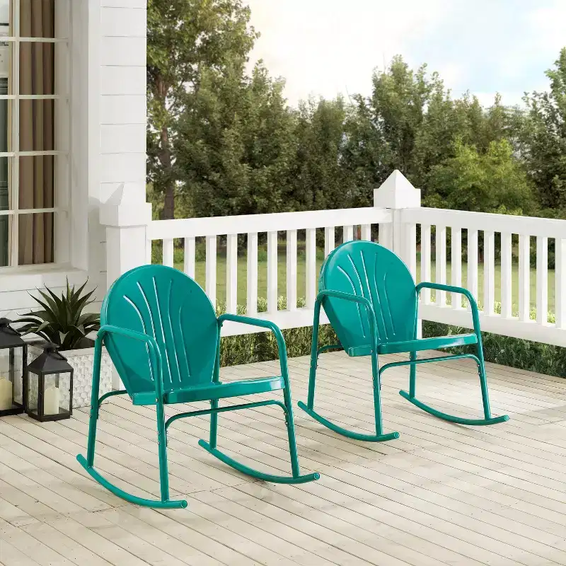 Griffith Set of 2 Metal Rocking Chairs - Crosley