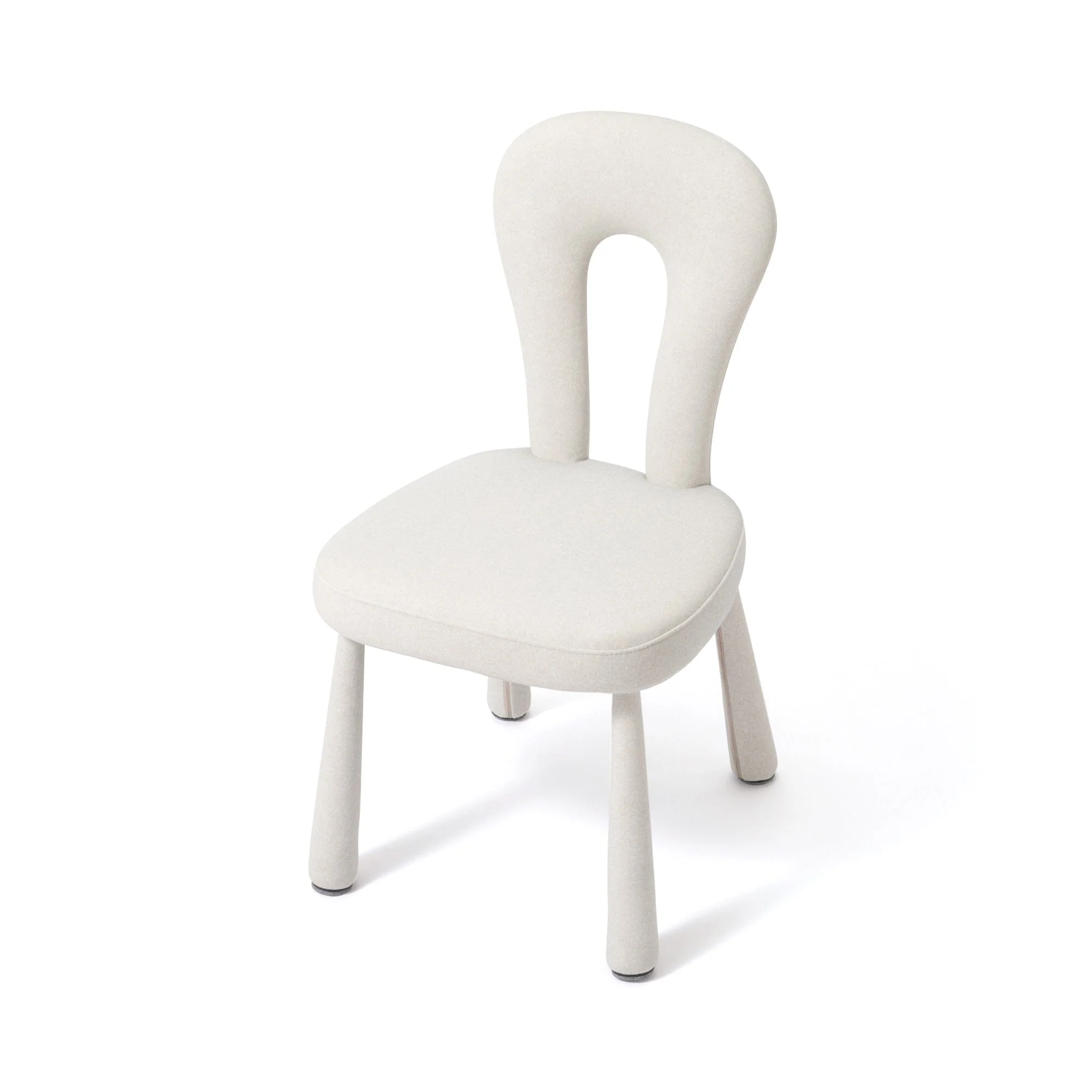 White Rabbit Ear Upholstered Accent Chair