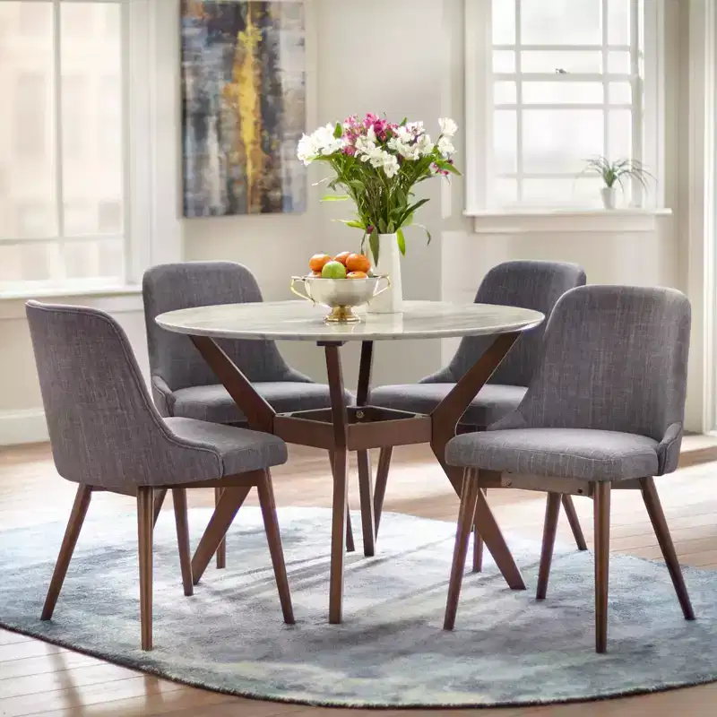 Buylateral Set of 2 Saville Mid Century Modern Dining Chairs