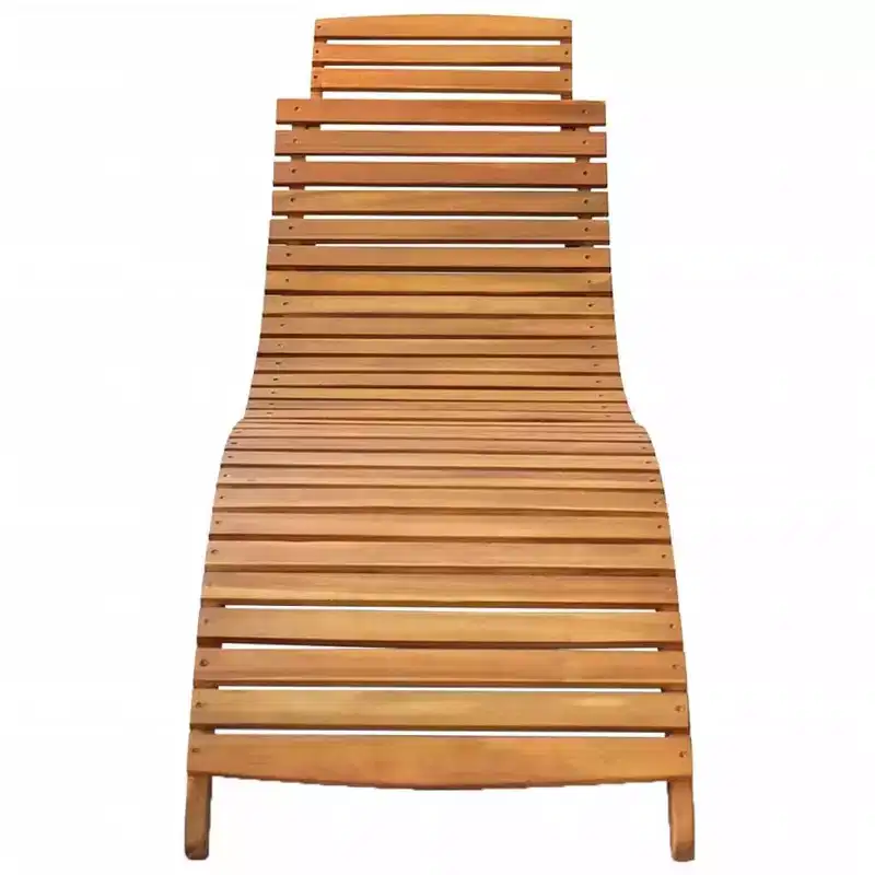 vidaXL Sun lounger 21.65 x 72.44 x 25.20 in Solid Acacia Wood