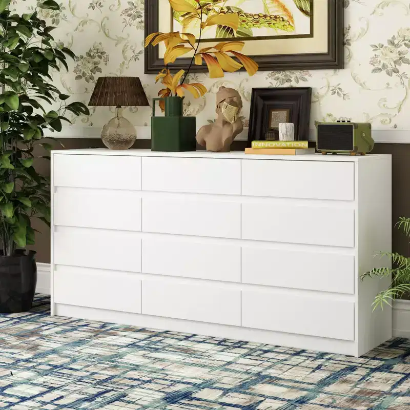 Famapy Modern 12-Drawers Dresser Sleek Chest of Drawers