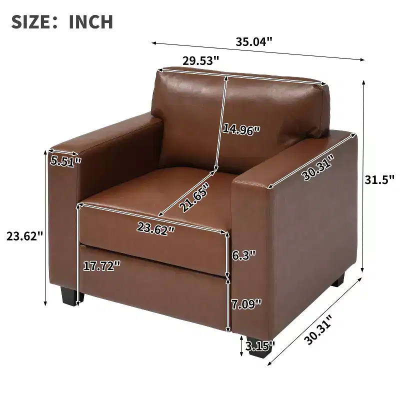 Christopher Knight Home Galen Modern Faux Leather Upholstered Armchair