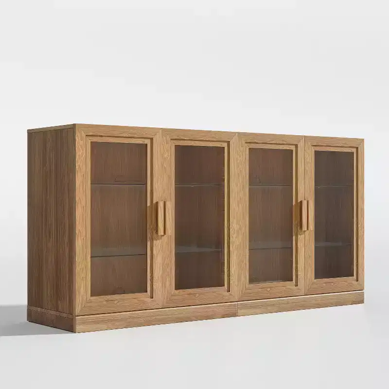 PexFix 31x62x16 Sideboard Cabinet with 4 Doors and Storage Multipurpose Organizer for Kitchen Living Room Brown