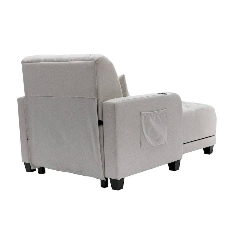 Clihome Tufted Reclining Chaise Lounge
