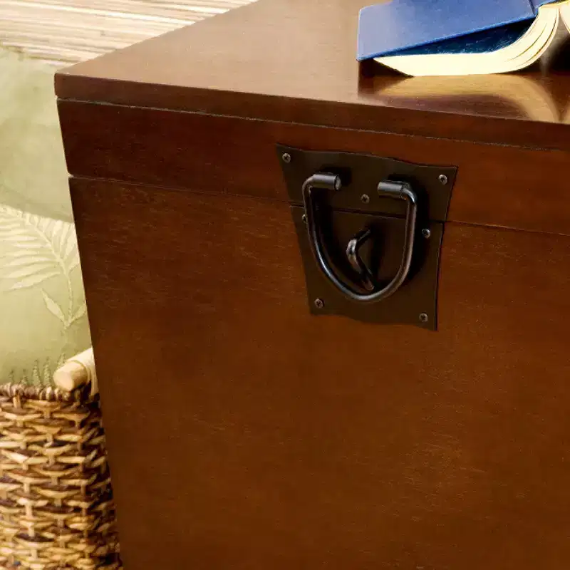 Pyramid Trunk End Table - Brown - SEI