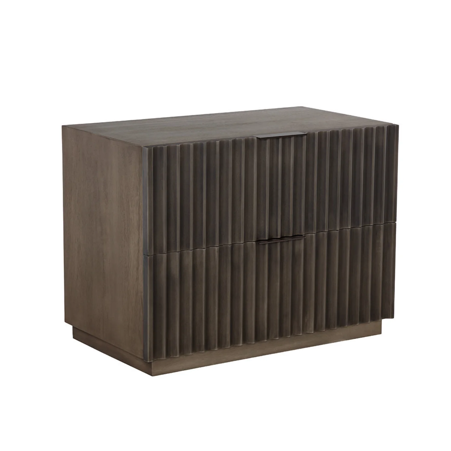 Modern Powder-Coated Aluminum Nightstand with Storage, Sculptural - Bedroom | Powder-Coated Finish