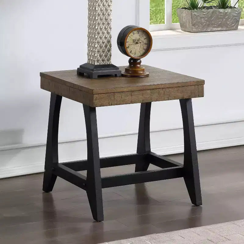 Rubberwood & MDF End Table 22''H x 22''W x 23''D
