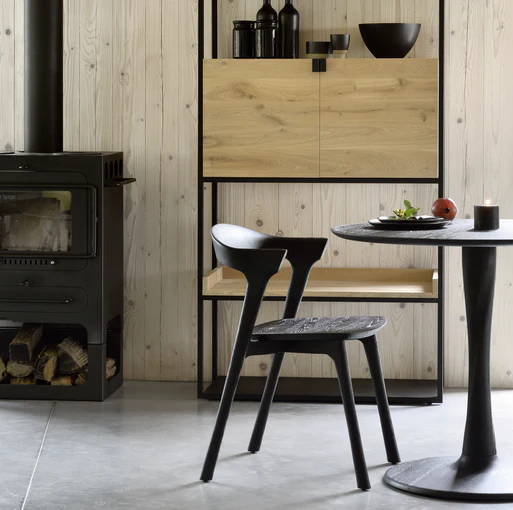 Modern Black oak Oak Dining Chair for Dining Room
