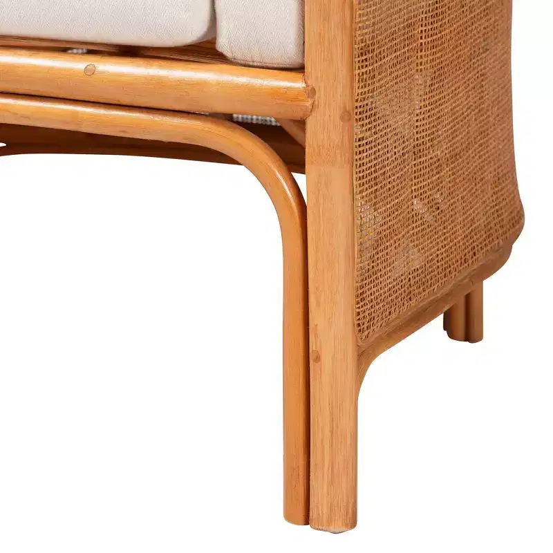 bali & pari Bandung Rattan Accent Chair Light Honey