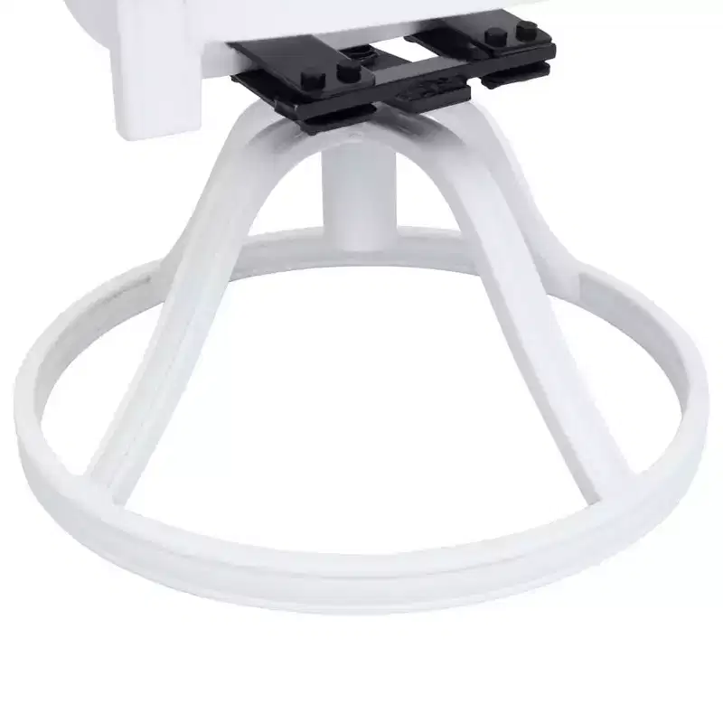 vidaXL Garden Chair Set of 2 White Cast Aluminum Standard Swivel