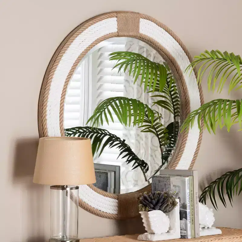 Round Woven Rope Mirror