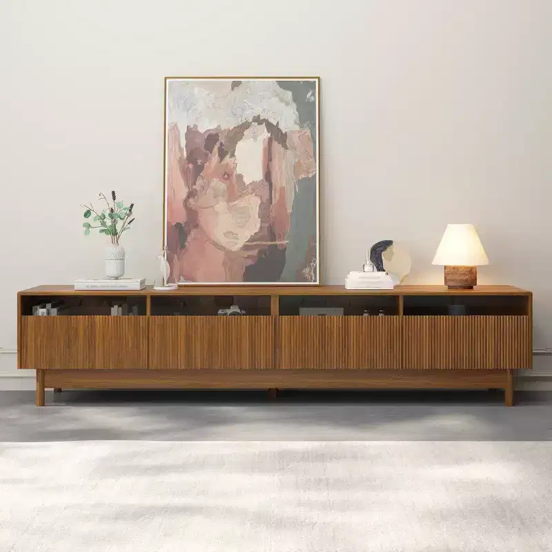 TV Stand 78-Inch, Fits TVs up to 85, Modern Entertainment Center with Drawers, Glass Drawer TV Console for Bedroom, Living Room