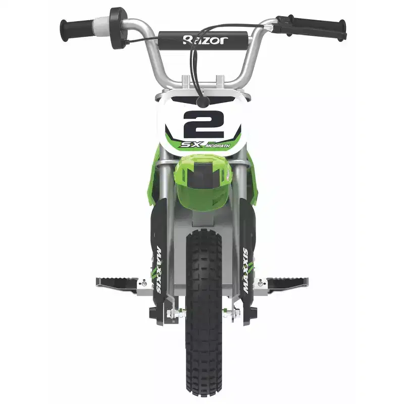 Razor SX350 Dirt Rocket McGrath Motocross Electric Bike - Green: Steel Frame, 250W Motor