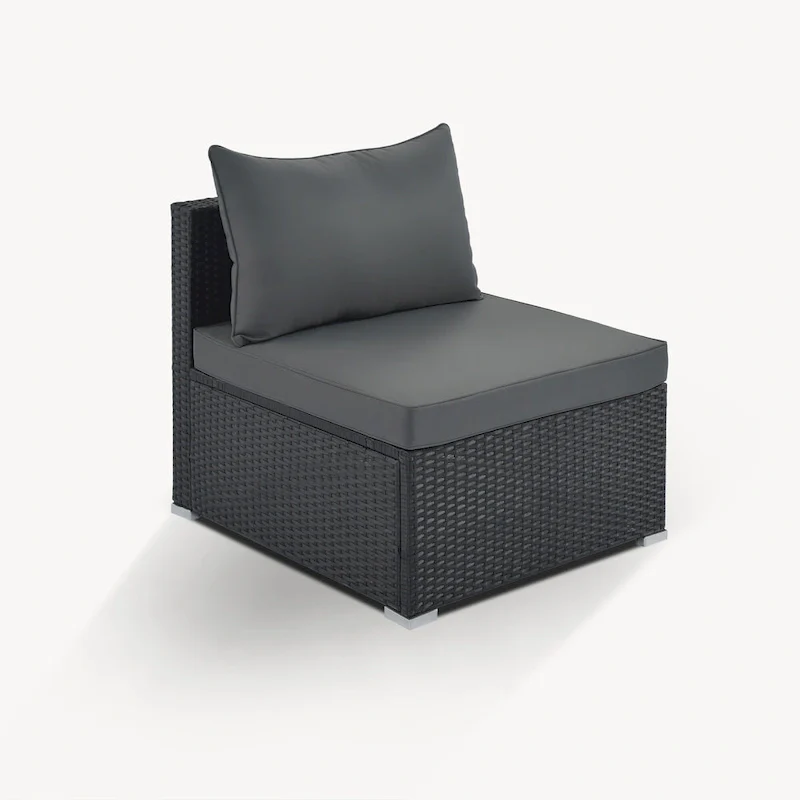 8-Piece Wicker Modular Sectional Sofa Set with Coffee Table
