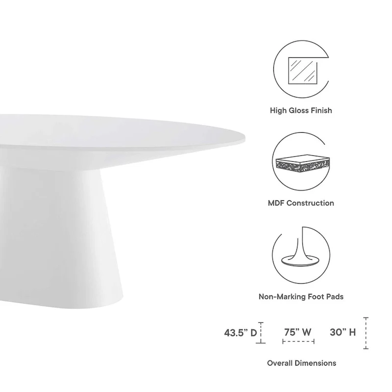 Provision 75 Oval Dining Table