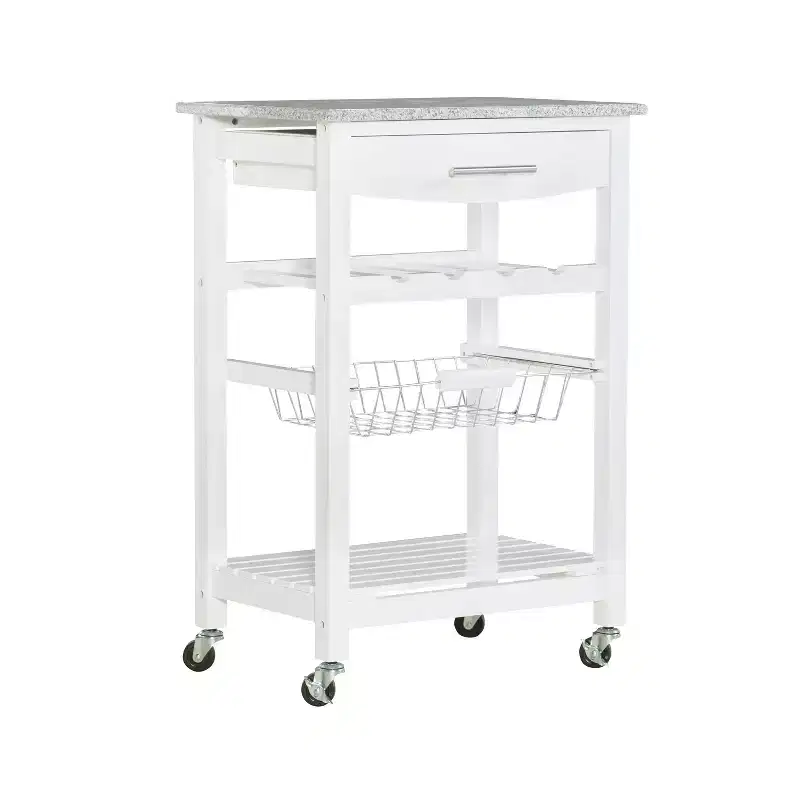 Roger Kitchen Island Granite Top - Linon