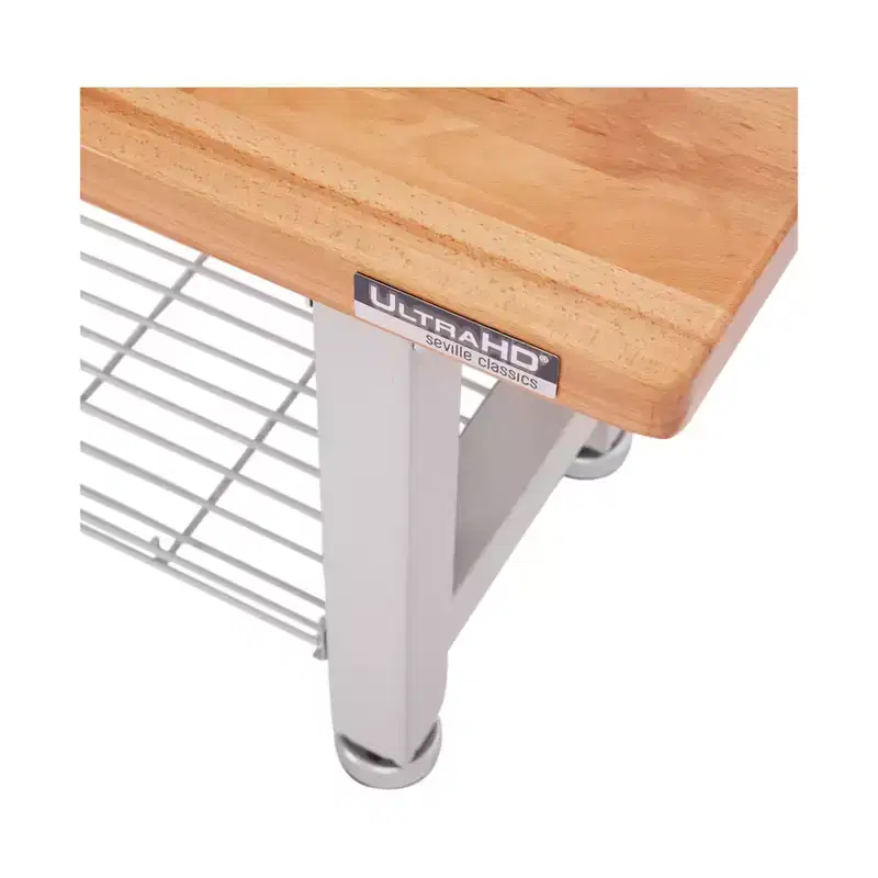 Seville Classics UltraHD Heavy Duty 48 Wood Bench w/ Wood Top, Granite