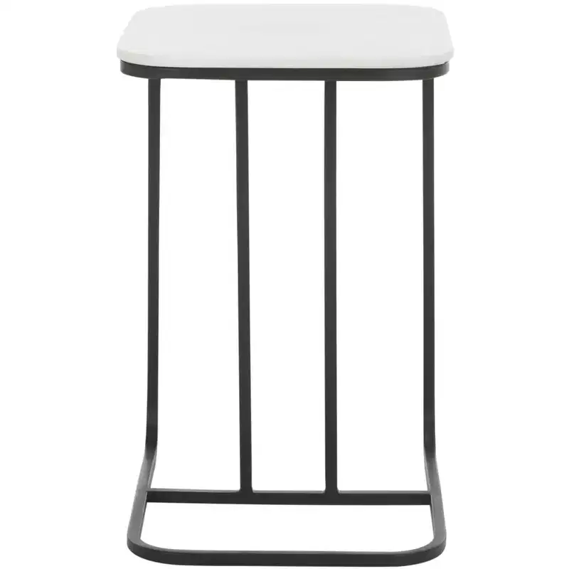 Yenna Accent Table - ACC4612A - White Marble/Black - Safavieh