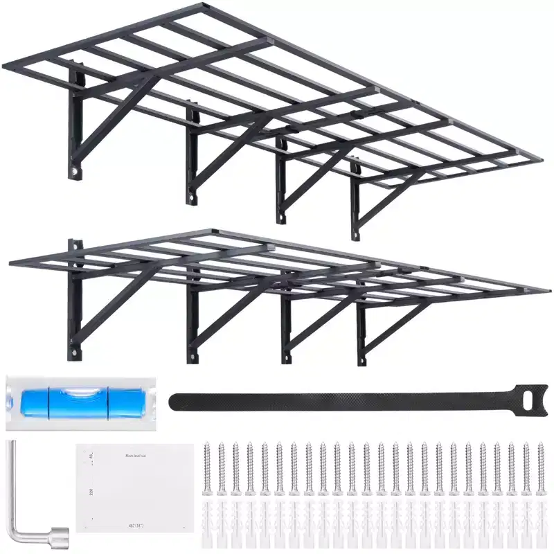 VEVOR Garage Storage Shelving, 2 Pack, 6 x 2 ft Heavy Duty Garage Shelves Wall Mounted, 1600 lbs Load Capacity(Total) Garage Storage Rack