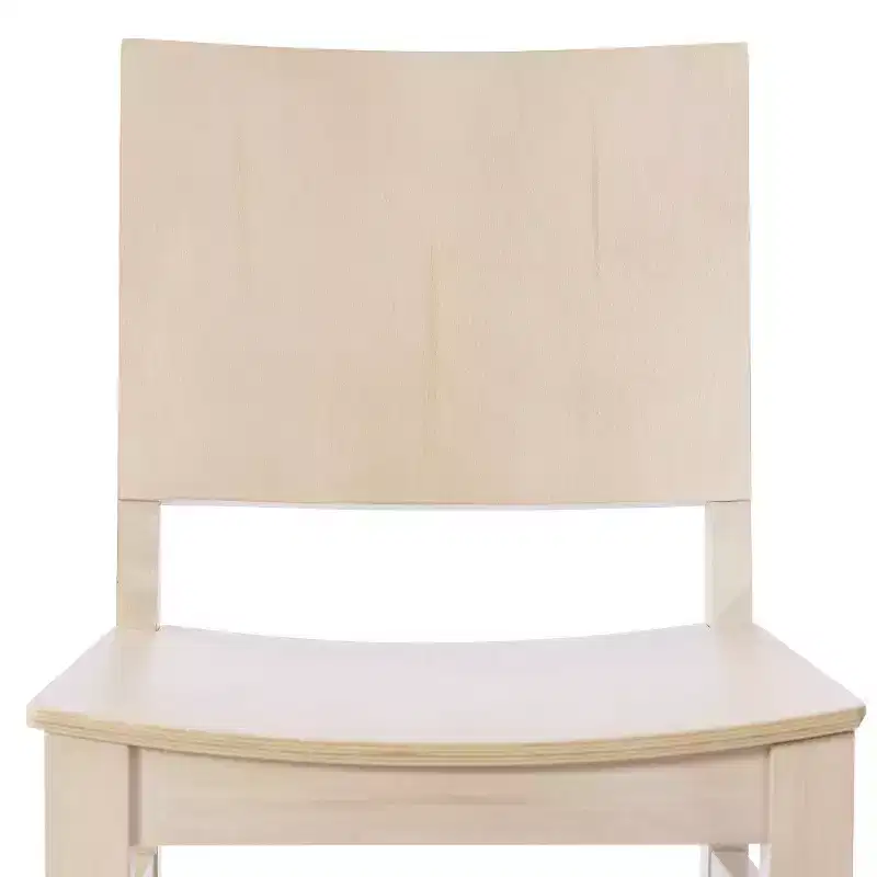 Commercial Grade Solid Beechwood Dining Chairs Set of 2 Curved Backrest 500 lbs