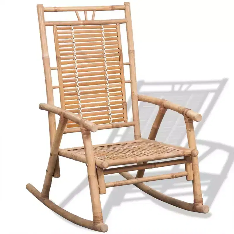 vidaXL Rocking Chair Bamboo, Natural