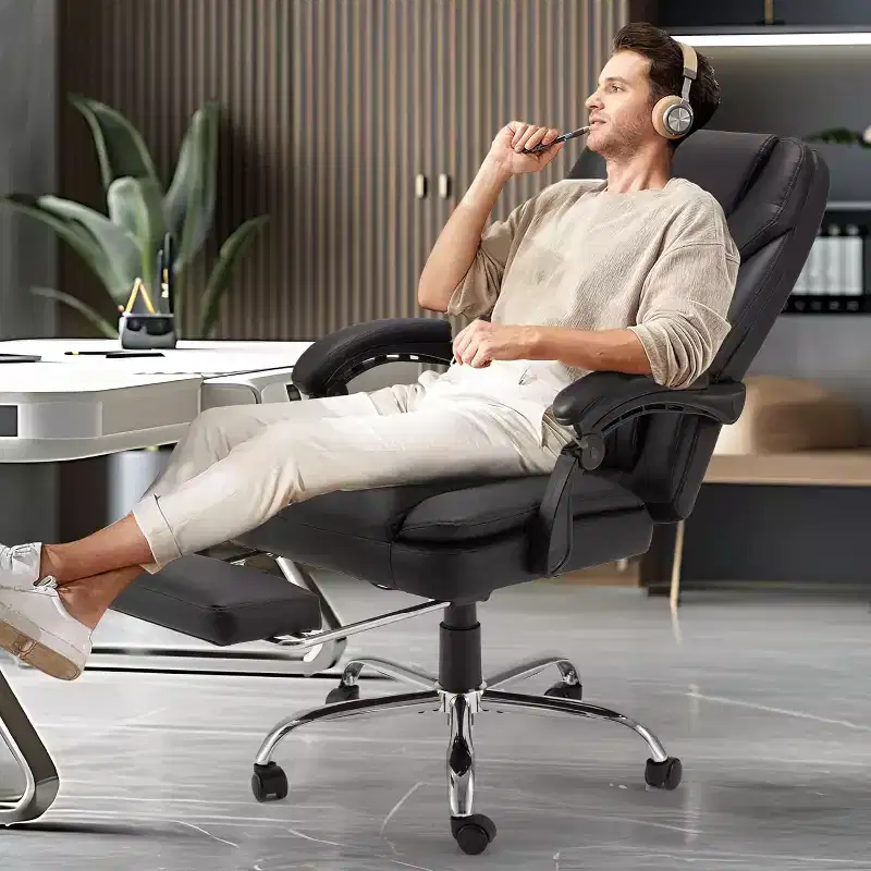 6-Point Massage Office Chair, Black