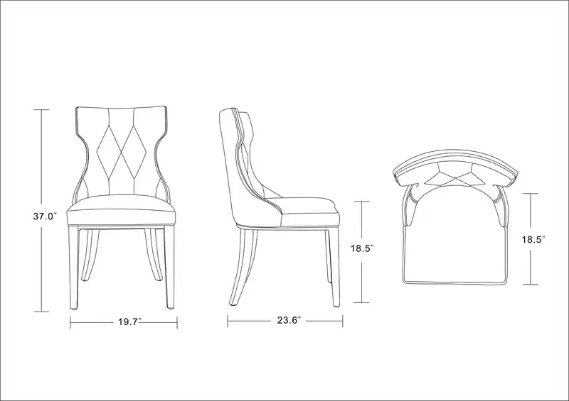 Velvet Dining Chair - Antique Gold & Walnut