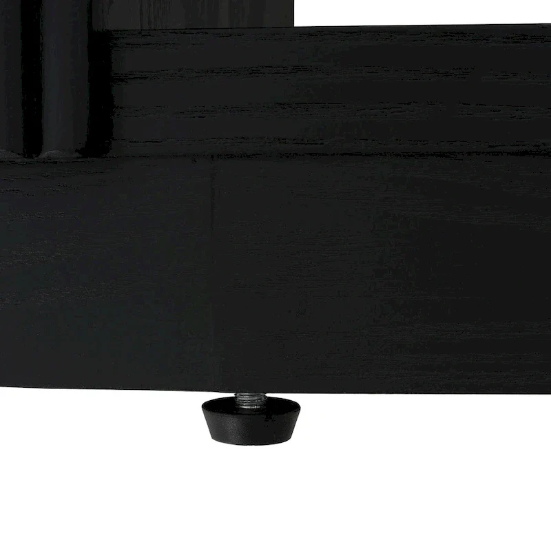 Console Table with Open Shelves and Fluted Wood Veneer