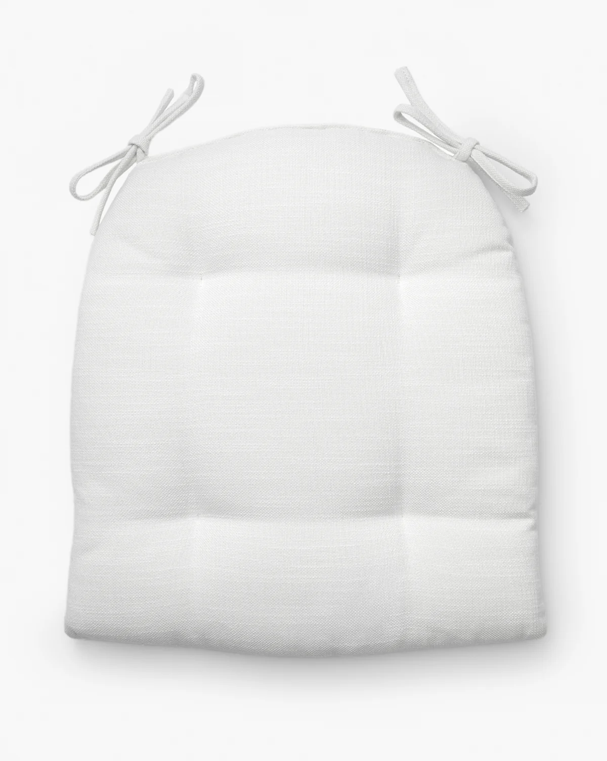 European Performance Linen Chair Cushion with Blind Tufting for Dining Room
