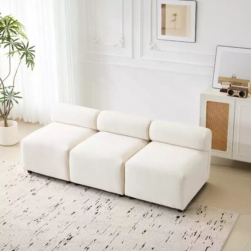 Christopher Knight Home Fermin 78 Modern Modular 3 Seater Sectional Sofa with Rround Back