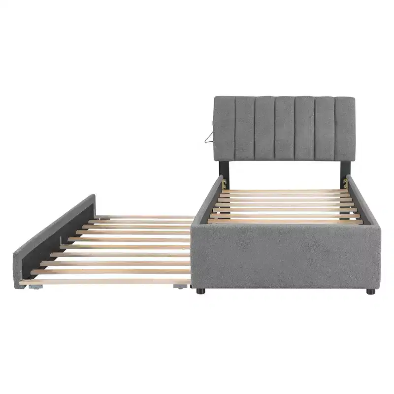 MAYEERTY Sturdy MDF & Particle Board Bed Frame with Extra Sleeping Space & Easy Assembly