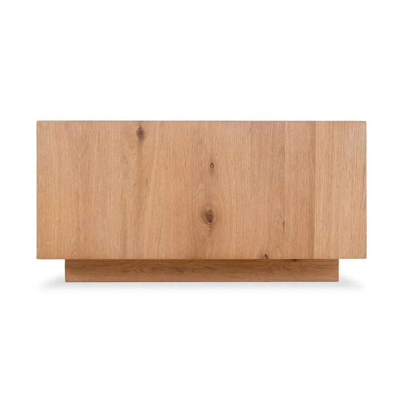 Aurelle Home Rustic Oak Rectangular Coffee Table