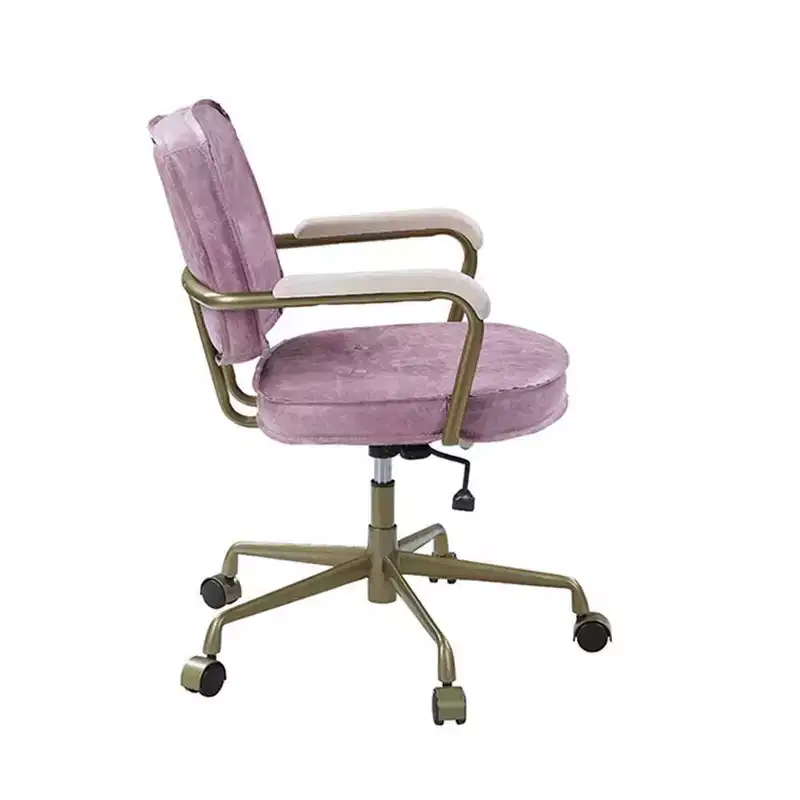25 Siecross Grain Leather Reclining Accent Chair Pink - Acme Furniture: Swivel, Metal Frame, No Assembly