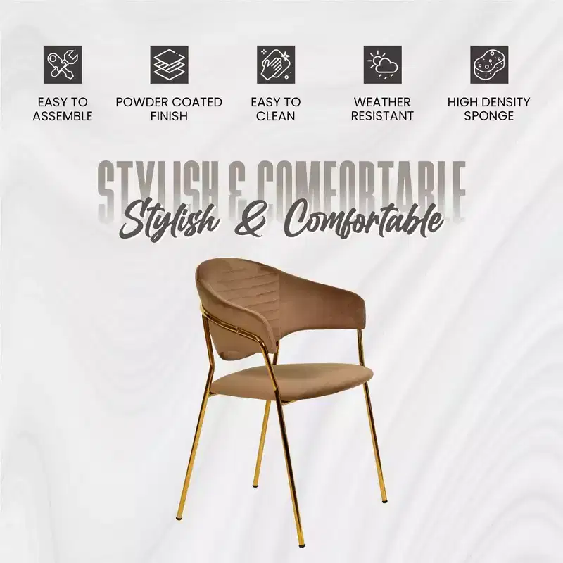 Upholstered Dining Chair Set of 2 Velvet Camelback Stainless Steel Legs 330 lbs