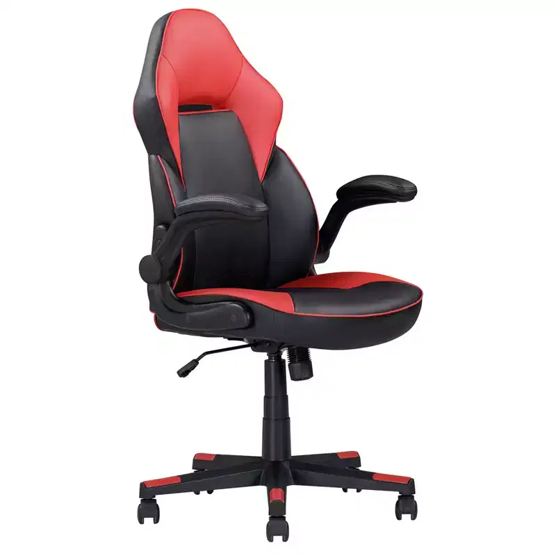 TUYOHW Adjustable Ergonomics Gaming Chair 360 Swivel Chair with Wheels,Black/Red Computer Chair for Office&Home,Versatile Leisure Chair,Black/Red