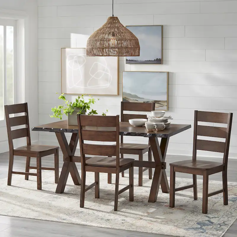 Solid Wood Dining Chairs (Set of 2)
