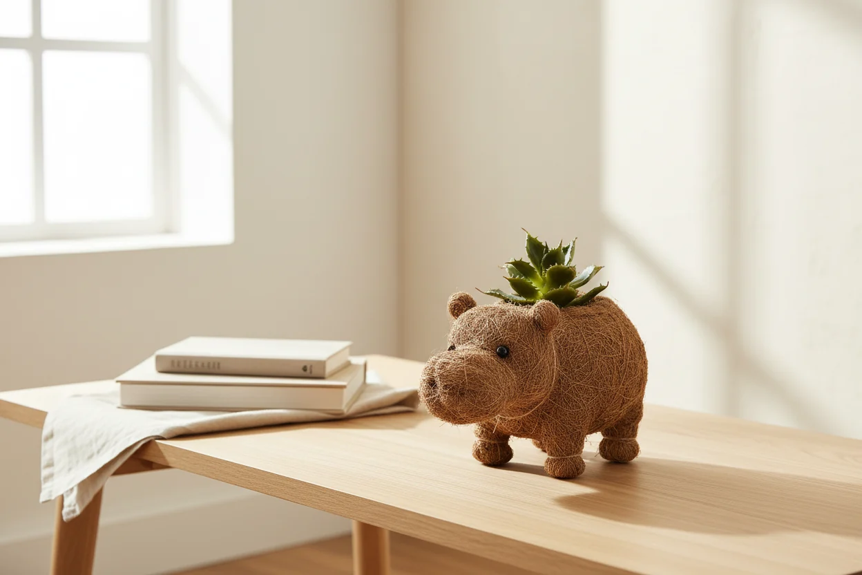 Baby Hippo Plant Pot - Handmade Pots