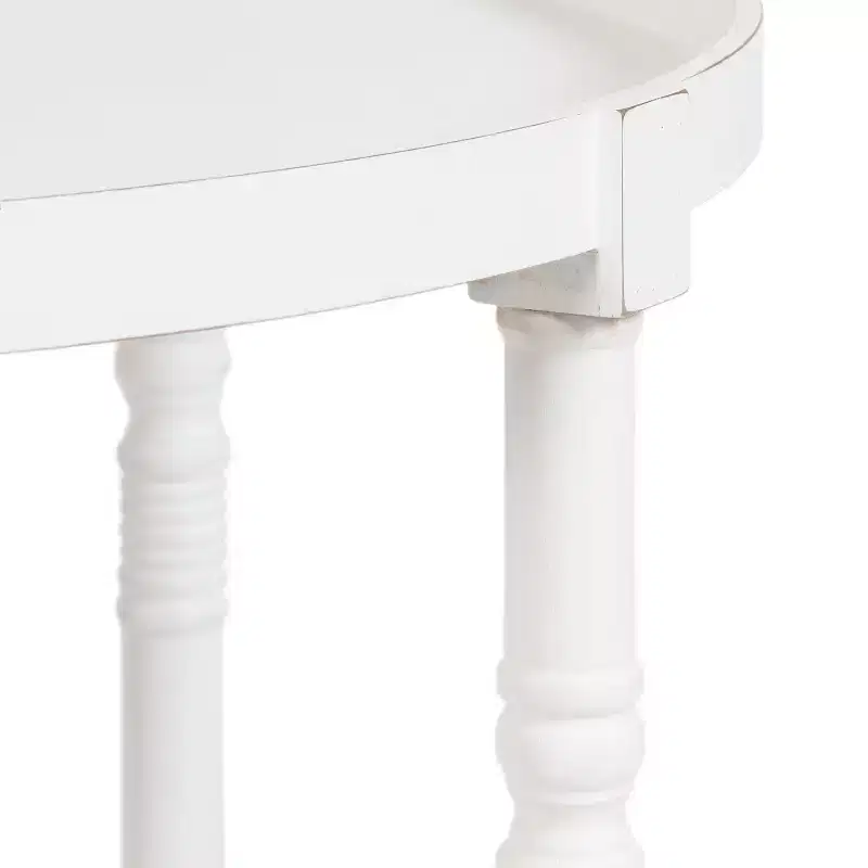 Kate and Laurel Bellport Round Wood Coffee Table, 29x29x21, White