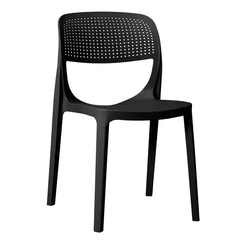 WestinTrends Playa Modern Stackable Plastic Resin Patio Dining Side Chair (Set of 2)