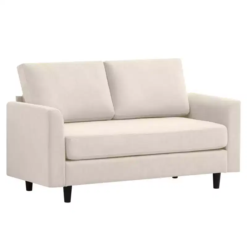 Cozy Comfort Loveseat for Living Room, Small Space, Office, Apartment, Breathable Soft Fabric Sofa