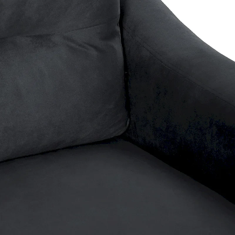 Black Modern 32.2 Upholstered Accent Chair with Sturdy Hardwood Frame and Soft Cushion
