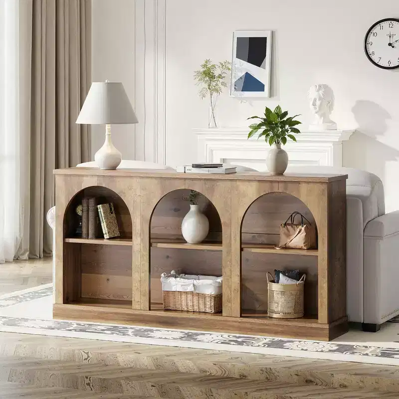 MAYEERTY Multi-Functional Farmhouse Entry Table, Versatile as Sofa Table, Hall Table & TV Stand