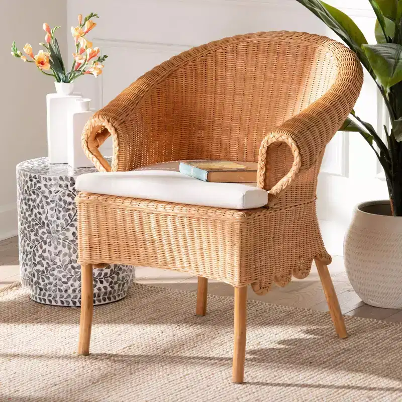 Tamara Natural Rattan Dining Chair - Honey
