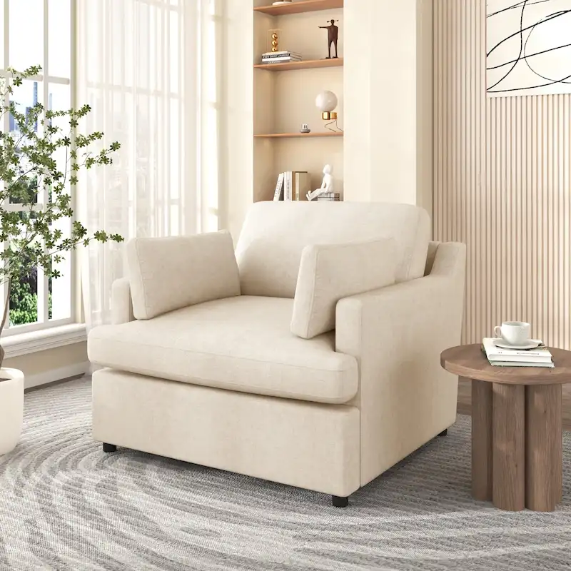 Naro Modern Fabric Accent Chair with Removable Cushion by Christopher Knight Home