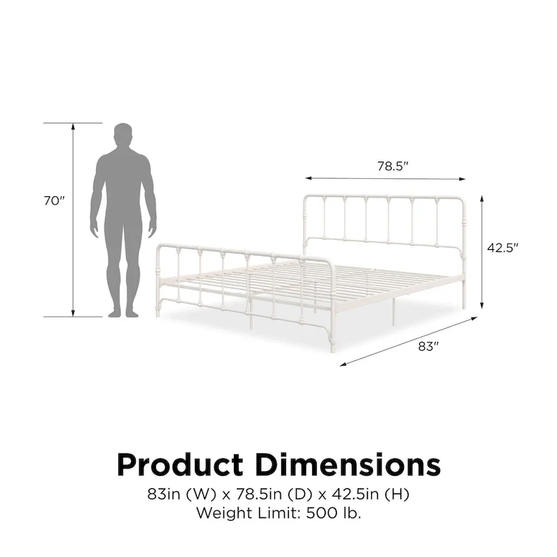 Avenue Greene Sandy Farmhouse Metal Bed